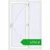 Pricing Drzwi zewnętrzne 1400x2100 mm DOOR ALU STANDARD 72 RAL 9016 Traffic white dwustronny. Price: 6703,62 zł