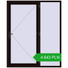Pricing Entrance doors 1800x2200 mm DOOR KORSA OPTIMUM REHAU BRILLANT BLACK_BROWN two-sided. Price: 4643,27 zł