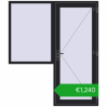 Pricing Entrance doors 1800x2100 mm DOOR KORSA ENERGY-SAVING REHAU SYNEGO BLACK_ULTI-MATT two-sided. Price: 1240,42 €