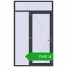 Pricing Drzwi zewnętrzne 1500x2500 mm DOOR ENERGY-SAVING REHAU SYNEGO ANTHRACITE_GREY_STRUKTURAL dwustronny. Price: 7593,75 zł
