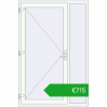 Pricing Entrance doors 1400x2100 mm DOOR KORSA OPTIMUM REHAU BRILLANT RAL 9016 Traffic white two-sided. Price: 714,64 €
