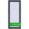 Pricing Entrance doors 1020x2300 mm DOOR KORSA ENERGY-SAVING REHAU SYNEGO ANTHRACITE_GREY_STRUKTURAL two-sided. Price: 8 202.93 PLN