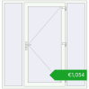 Pricing Entrance doors 1980x2045 mm DOOR OPTIMUM REHAU BRILLANT RAL 9016 Traffic white two-sided. Price: 1053,63 €