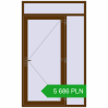Pricing Entrance doors 1400x2300 mm DOOR KORSA OPTIMUM REHAU BRILLANT WALNUT two-sided. Price: 5 685.64 PLN