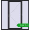 Ustalenie cen Drzwi zewnętrzne 2000x2100 mm DOOR KORSA OPTIMUM REHAU BRILLANT BLACK_ULTI-MATT dwustronny. Cena: 5 298.57 PLN