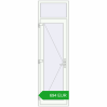 Pricing Entrance doors 700x2400 mm DOOR KORSA OPTIMUM REHAU BRILLANT RAL 9016 Traffic white two-sided. Price: 694.14 EUR