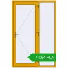 Pricing Entrance doors 1400x2100 mm DOOR KORSA ALU STANDARD 72 RAL 1004 Golden yellow two-sided. Price: 7 084.19 PLN