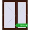 Ustalenie cen Drzwi zewnętrzne 1800x2100 mm DOOR KORSA OPTIMUM REHAU BRILLANT BLACK_CHERRY dwustronny. Cena: 7391,17 zł