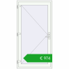 Pricing Entrance doors 1050x2010 mm DOOR KORSA OPTIMUM REHAU BRILLANT RAL 9016 Traffic white two-sided. Price: 1298,02 €