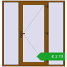 Ustalenie cen Drzwi zewnętrzne 2000x2100 mm DOOR OPTIMUM REHAU BRILLANT GOLDEN OAK zewnętrzny. Cena: 2111,14 €