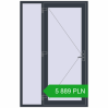 Pricing Entrance doors 1350x2100 mm DOOR KORSA OPTIMUM REHAU BRILLANT ANTHRACITE_GREY_STRUKTURAL two-sided. Price: 5 888.64 PLN
