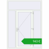 Pricing Entrance doors 1800x2500 mm DOOR KORSA OPTIMUM REHAU BRILLANT RAL 9016 Traffic white two-sided. Price: 943,48 €