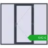 Ustalenie cen Drzwi zewnętrzne 2500x2200 mm DOOR OPTIMUM REHAU BRILLANT ANTHRACITE_GREY_STRUKTURAL dwustronny. Cena: 1342,49 €