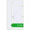 Pricing Entrance doors 1300x2300 mm DOOR KORSA OPTIMUM REHAU BRILLANT RAL 9016 Traffic white two-sided. Price: 1336,34 €