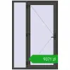 Pricing Entrance doors 1400x2100 mm DOOR ENERGY-SAVING REHAU SYNEGO BASALT_GREY two-sided. Price: 9370,73 zł