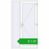 Ustalenie cen Drzwi zewnętrzne 1200x2200 mm DOOR OPTIMUM REHAU BRILLANT RAL 9016 Traffic white dwustronny. Cena: 1120,66 €