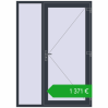Pricing Entrance doors 1500x2100 mm DOOR KORSA OPTIMUM REHAU BRILLANT ANTHRACITE_GREY_STRUKTURAL two-sided. Price: 1371,03 €