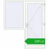 Pricing Entrance doors 1800x2100 mm DOOR KORSA ALU STANDARD 72 RAL 9016 Traffic white two-sided. Price: 5390,59 zł