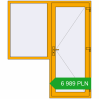 Pricing Entrance doors 1800x2100 mm DOOR KORSA ALU STANDARD 72 RAL 1003 Signal yellow two-sided. Price: 6 989.31 PLN