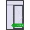 Pricing Entrance doors 1500x2500 mm DOOR ENERGY-SAVING REHAU SYNEGO ANTHRACITE_GREY_STRUKTURAL two-sided. Price: 6195,58 zł