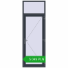 Pricing Entrance doors 900x2600 mm DOOR KORSA OPTIMUM REHAU BRILLANT ANTHRACITE_GREY_STRUKTURAL two-sided. Price: 5 048.8 PLN