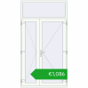 Pricing Entrance doors 1400x2600 mm DOOR OPTIMUM REHAU BRILLANT RAL 9016 Traffic white two-sided. Price: 1085,99 €