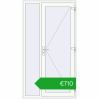 Ustalenie cen Drzwi zewnętrzne 1200x2200 mm DOOR KORSA OPTIMUM REHAU BRILLANT RAL 9016 Traffic white dwustronny. Cena: 710,19 €
