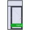 Pricing Entrance doors 1300x2500 mm DOOR ENERGY-SAVING REHAU SYNEGO ANTHRACITE_GREY_STRUKTURAL two-sided. Price: 7388,70 zł