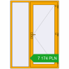 Pricing Entrance doors 1500x2100 mm DOOR KORSA ALU STANDARD 72 RAL 1003 Signal yellow two-sided. Price: 7 173.52 PLN