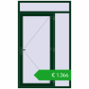 Ustalenie cen Drzwi zewnętrzne 1400x2300 mm DOOR KORSA OPTIMUM REHAU BRILLANT MOSS_GREEN dwustronny. Cena: 1365,71 €