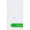 Pricing Drzwi zewnętrzne 1400x2600 mm DOOR KORSA OPTIMUM REHAU BRILLANT RAL 9016 Traffic white dwustronny. Price: 5262,11 zł