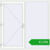 Pricing Entrance doors 2000x2000 mm DOOR ENERGY-SAVING REHAU SYNEGO RAL 9016 Traffic white two-sided. Price: 1096,34 €