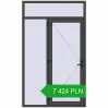 Pricing Entrance doors 1500x2500 mm DOOR KORSA ENERGY-SAVING REHAU SYNEGO BASALT_GREY two-sided. Price: 7 423.87 PLN