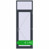 Pricing Entrance doors 900x2600 mm DOOR KORSA OPTIMUM REHAU BRILLANT ANTHRACITE_GREY_STRUKTURAL two-sided. Price: 1192,01 €