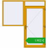 Pricing Entrance doors 2200x2400 mm DOOR KORSA ALU STANDARD 72 RAL 1004 Golden yellow two-sided. Price: 1901,90 €