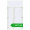 Pricing Entrance doors 1400x2600 mm DOOR KORSA ALU STANDARD 72 RAL 9016 Traffic white two-sided. Price: 2 367.31 EUR