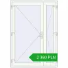 Pricing Drzwi wewnętrzne 1400x2000 mm REHAU BASE 60 TERRACE (Т94) RAL 9016 Traffic white dwustronny. Price: 2390,02 zł