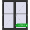 Pricing Internal doors 1770x2050 mm REHAU BASE 60 TERRACE (Т94) BLACK_STRUCTURAL two-sided. Price: 5 078.69 PLN