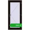 Pricing Internal doors 880x1880 mm REHAU BASE 60 (Z74) BLACK_BROWN two-sided. Price: 1882,84 zł