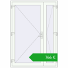 Pricing Drzwi wewnętrzne 1400x2000 mm REHAU BASE 60 TERRACE (Т94) RAL 9016 Traffic white dwustronny. Price: 766,28 €
