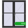 Ustalenie cen Drzwi wewnętrzne 1770x2050 mm REHAU BASE 60 TERRACE (Т94) BLACK_STRUCTURAL dwustronny. Cena: 853,23 €