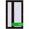 Pricing Internal doors 1250x2050 mm REHAU BASE 60 TERRACE (Т94) BLACK_BROWN two-sided. Price: 827,39 €