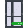 Pricing Internal doors 1300x2000 mm REHAU BASE 60 (Z74) ANTHRACITE_GREY_STRUKTURAL two-sided. Price: 849,33 €
