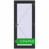 Pricing Internal doors 900x2050 mm REHAU BASE 60 (Z74) ANTHRACITE_GREY_GLATT two-sided. Price: 2 013.65 PLN