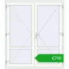 Pricing Internal doors 1735x2019 mm REHAU BASE 60 TERRACE (Т94) RAL 9016 Traffic white two-sided. Price: 790,47 €
