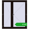 Ustalenie cen Drzwi wewnętrzne 1800x2050 mm REHAU BASE 60 TERRACE (Т94) BLACK_BROWN dwustronny. Cena: 958,20 €