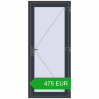 Ustalenie cen Drzwi wewnętrzne 900x2050 mm REHAU BASE 60 (Z74) ANTHRACITE_GREY_STRUKTURAL dwustronny. Cena: 475.42 EUR
