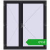 Ustalenie cen Drzwi wewnętrzne 1800x2050 mm REHAU BASE 60 TERRACE (Т94) BLACK_ULTI-MATT dwustronny. Cena: 958,20 €