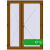 Pricing Internal doors 1600x2200 mm REHAU BASE 60 TERRACE (Т94) GOLDEN OAK two-sided. Price: 916,14 €