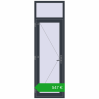 Pricing Internal doors 760x2440 mm REHAU BASE 60 (Z74) ANTHRACITE_GREY_STRUKTURAL two-sided. Price: 497,61 €